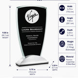 Alexandria Arch Jade Glass Award plaque