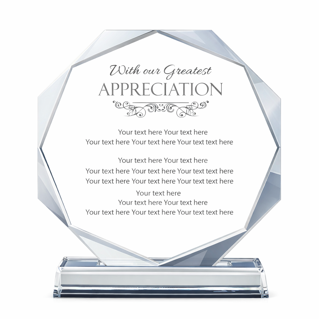 Legacy Octagon Crystal Award - Excellence