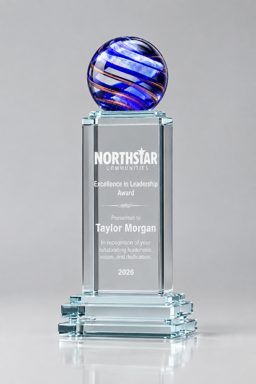 Globe Optical Crystal Award - Global Excellence