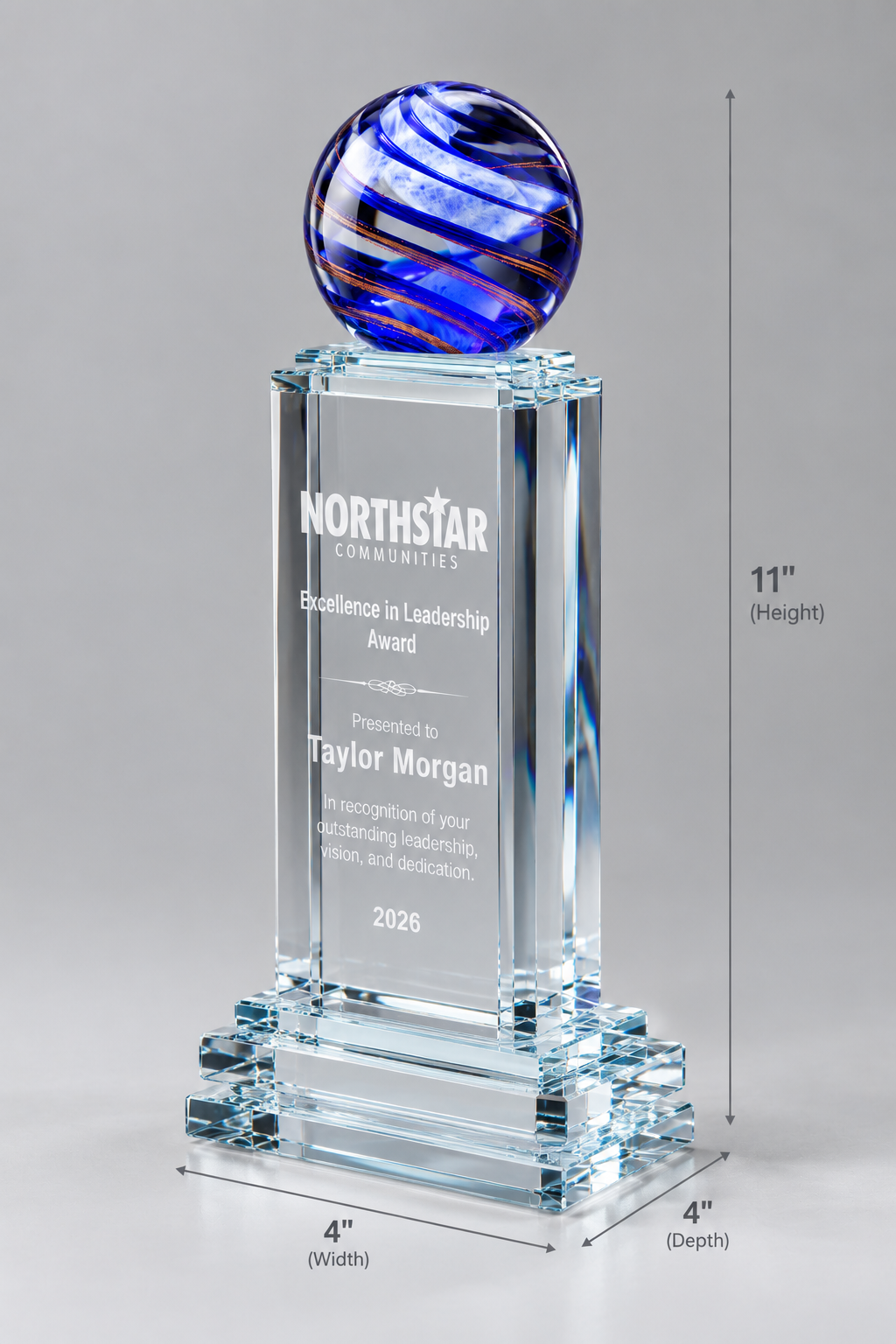 Globe Optical Crystal Award - Global Excellence