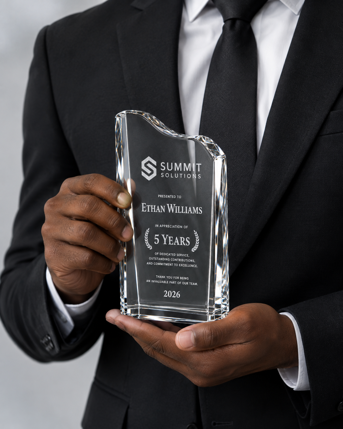 Prestige Crest Optical Crystal Award - Leadership