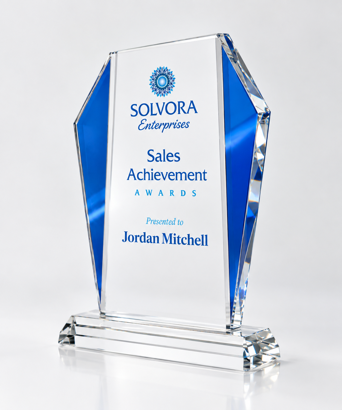 Full-Color Crystal Award - Sales Achievement