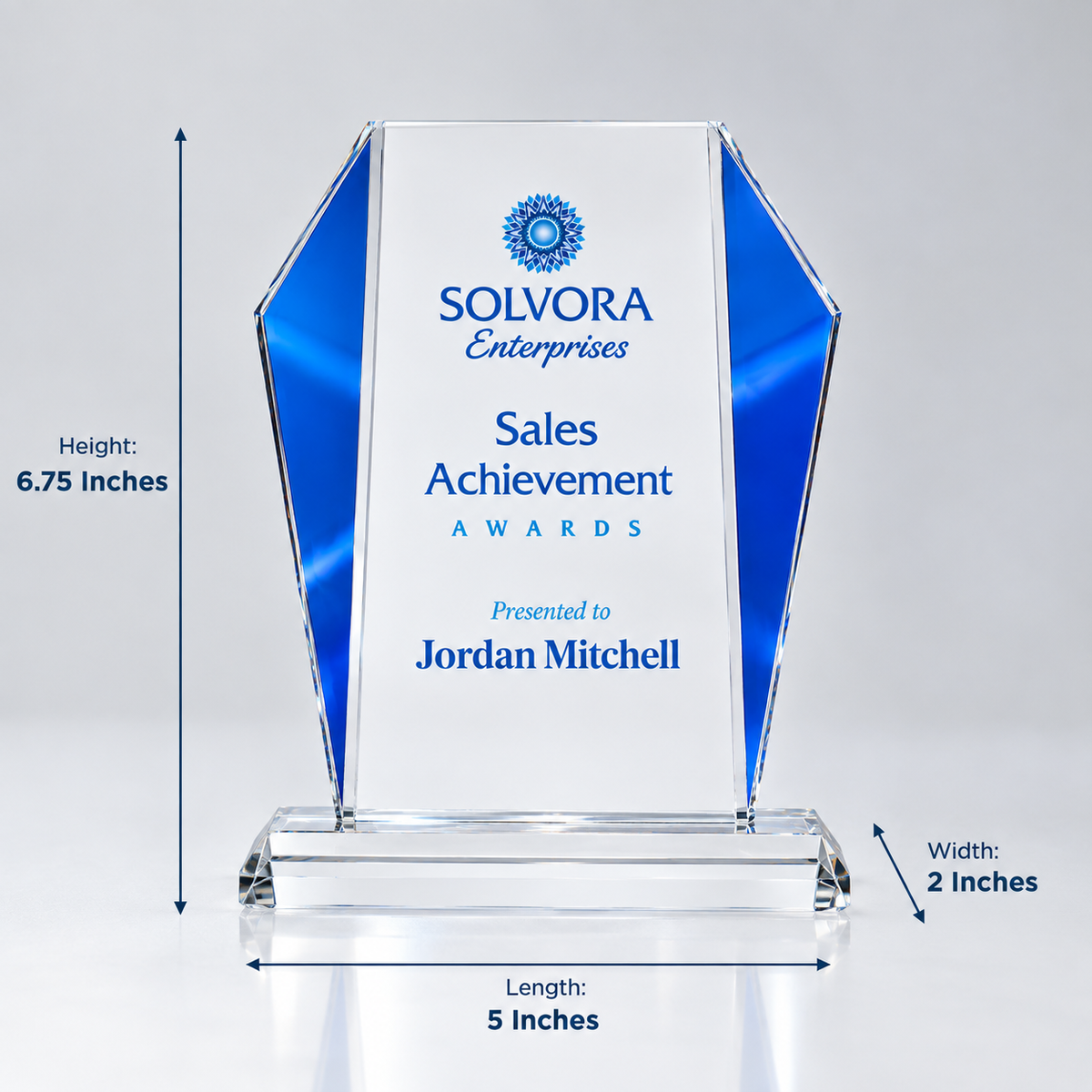 Full-Color Crystal Award - Sales Achievement
