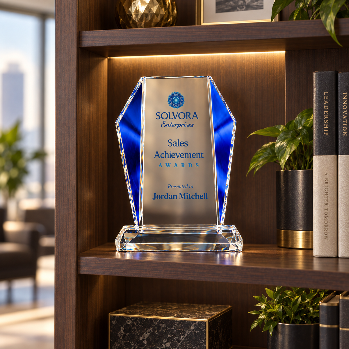 Full-Color Crystal Award - Sales Achievement