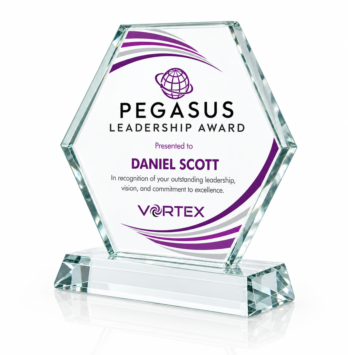 Hexagon Crystal Award - Corporate
