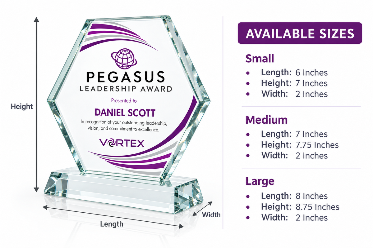 Hexagon Crystal Award - Corporate