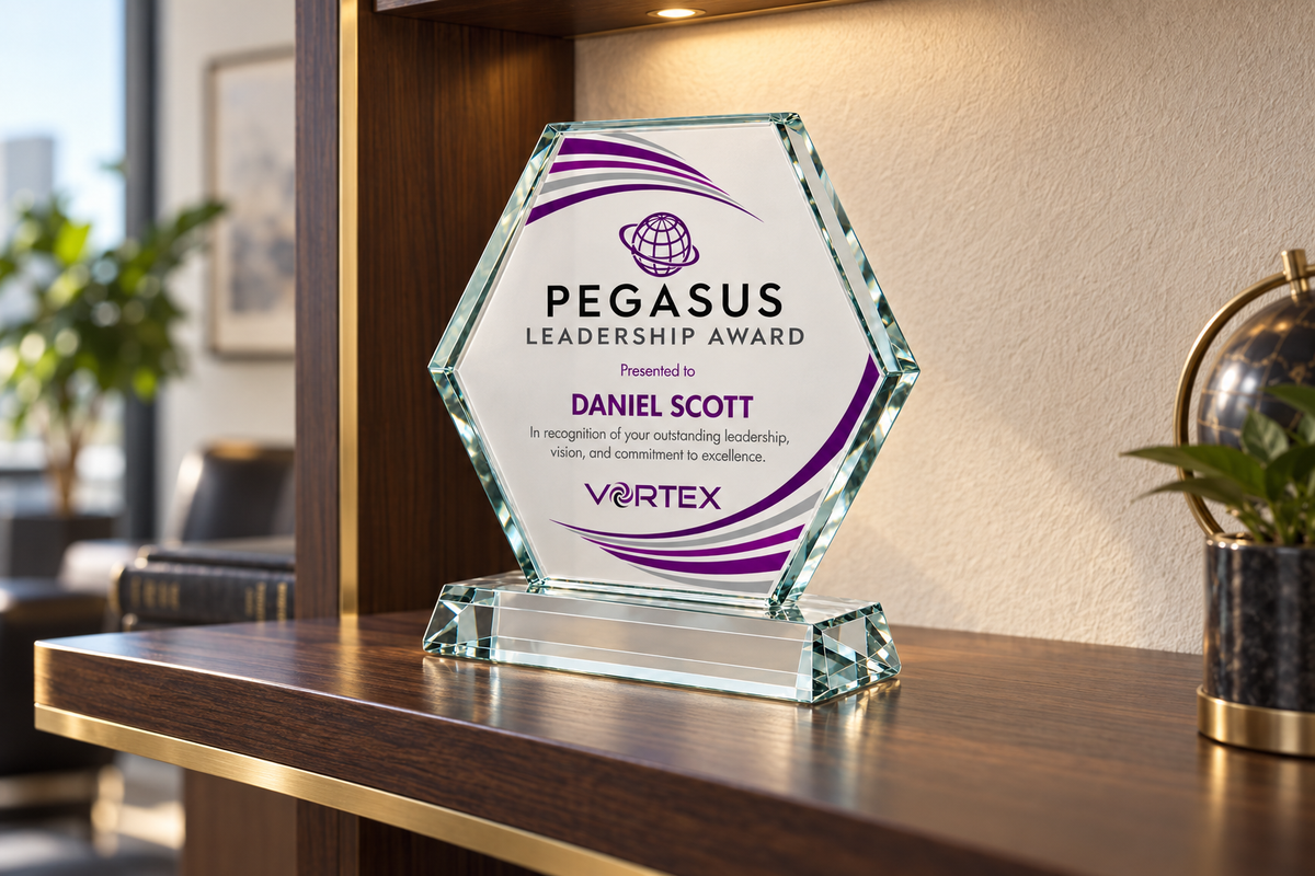 Hexagon Crystal Award - Corporate