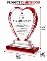 Crystal Heart Award - Love & Achievement