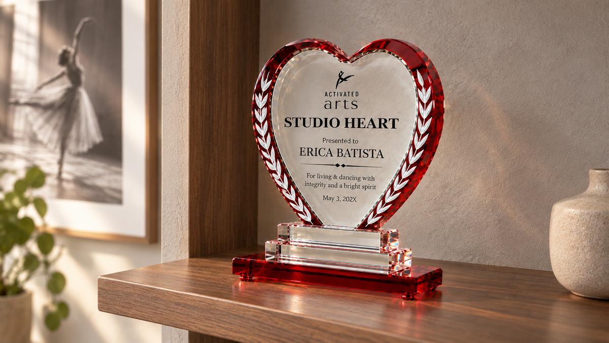 Crystal Heart Award - Love & Achievement