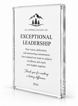 Wedge Crystal Plaque Award