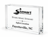 Clear Crystal Facet Block Award