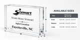 Clear Crystal Facet Block Award
