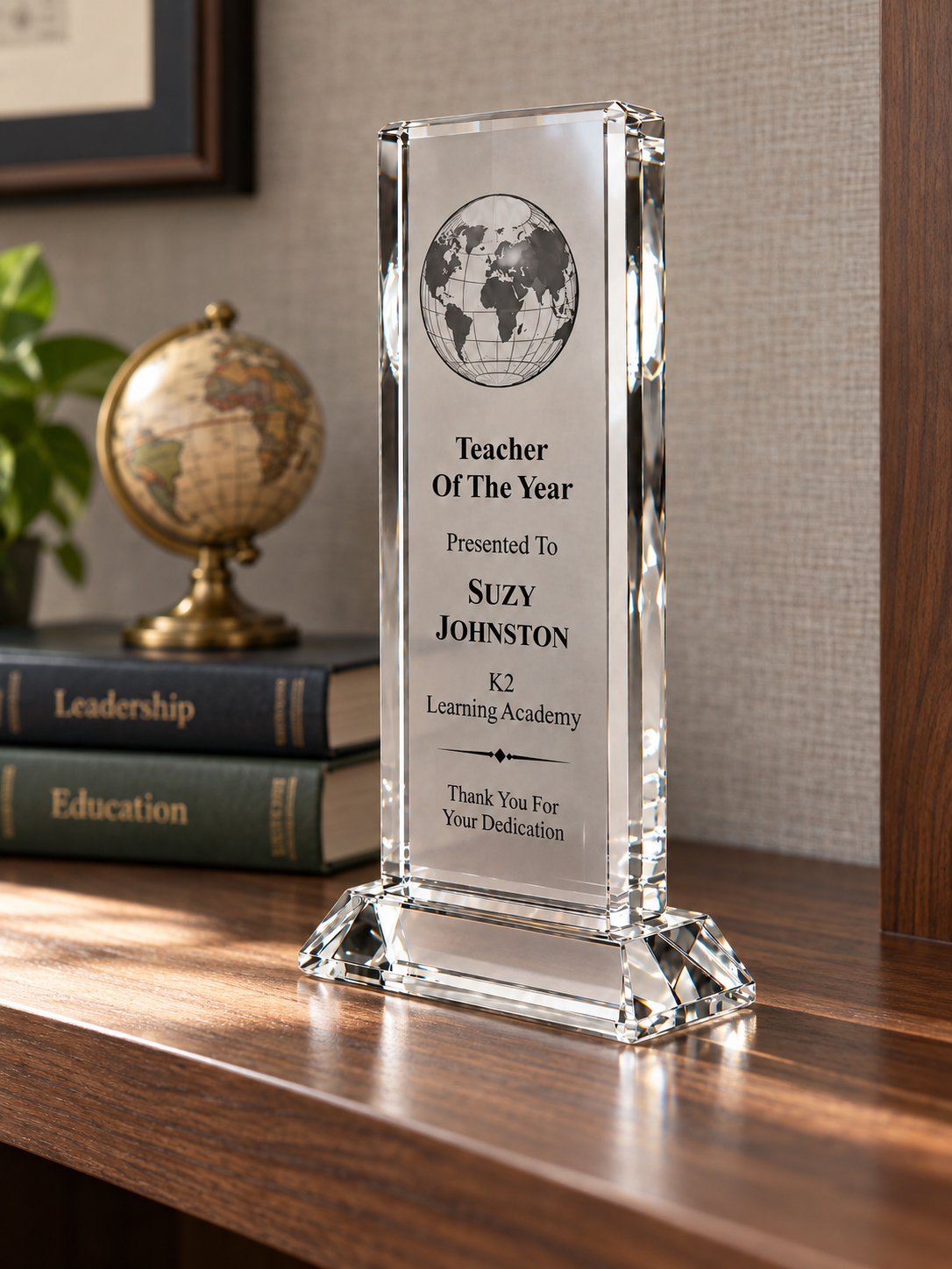 Crystal Globe Column - Award for Excellence
