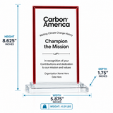 Red Trim Rectangle Crystal Award