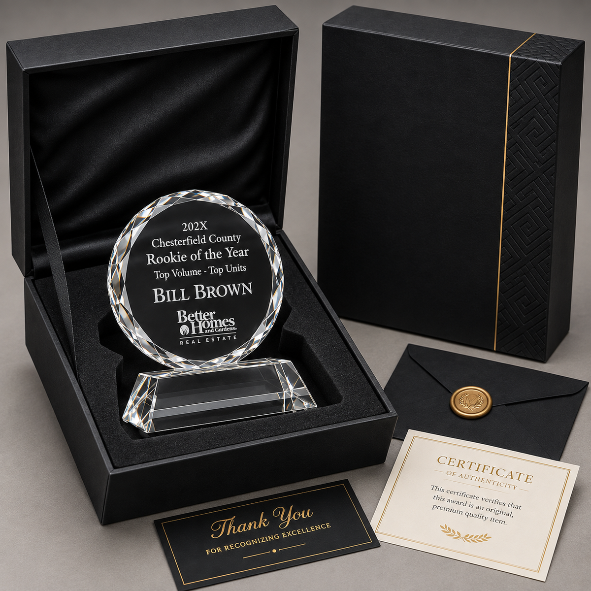 Miniature Round Crystal Award