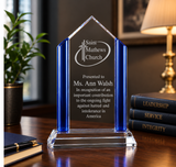 Cool Blue Zenith Crystal Award