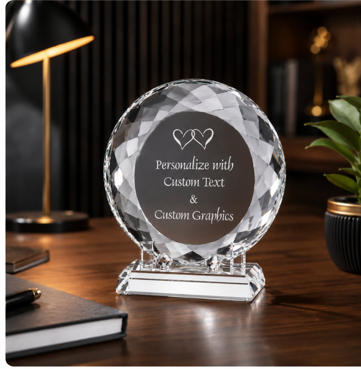 Circle Plate Crystal Award