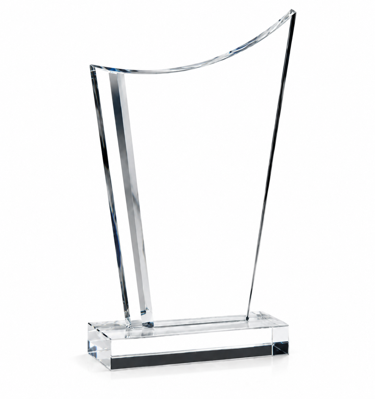 Cool Blue Accent Crystal Award