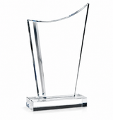 Cool Blue Accent Crystal Award