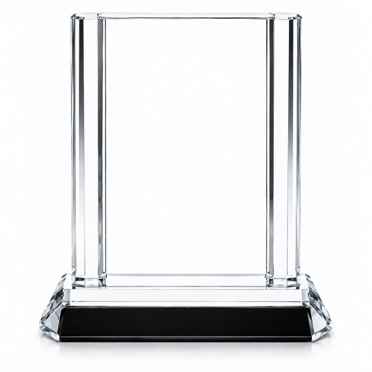 Cool Blue Rectangle Crystal Award