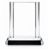 Cool Blue Rectangle Crystal Award