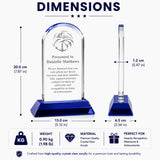 Cool Blue Arch Crystal Award