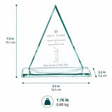 Curved Oxford Jade Pyramid Glass Award
