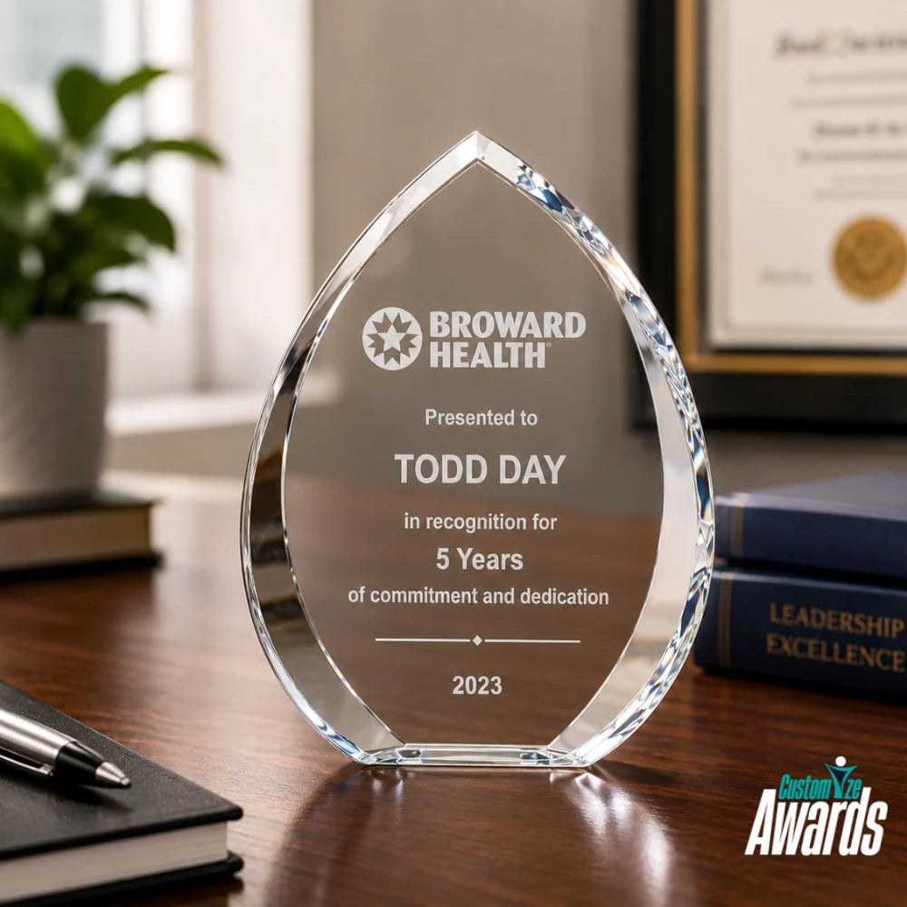 Eclipse Crystal Teardrop Award - Employee Service