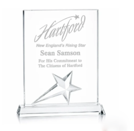 Rectangle Crystal Star Award