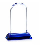 Cool Blue Arch Crystal Award