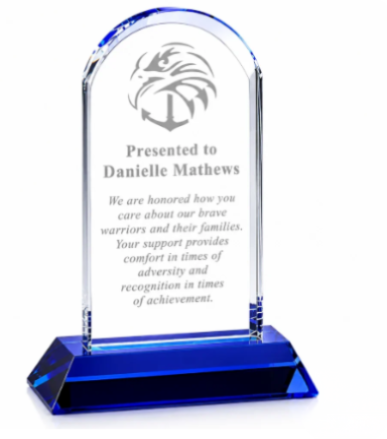 Cool Blue Arch Crystal Award