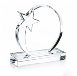 Shooting Star Circle Crystal Award