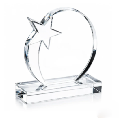 Shooting Star Circle Crystal Award