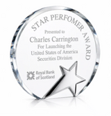 Shooting Star Circle Crystal Award