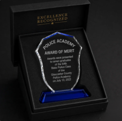 Police Badge Crystal Award