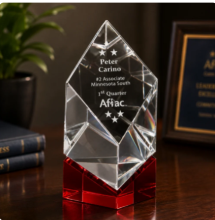 Vicksburg Ruby Crystal Award
