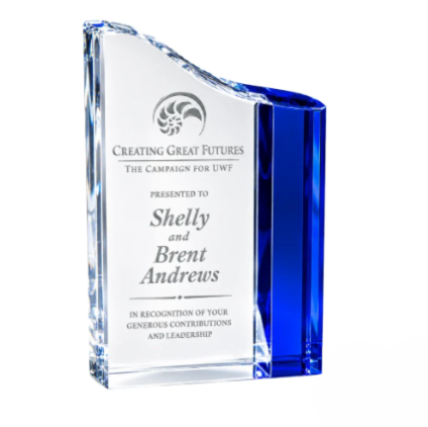 Faceted Wave Crystal Award