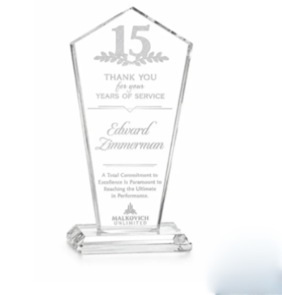 Pentagon Crystal Award