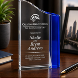 Faceted Wave Crystal Award