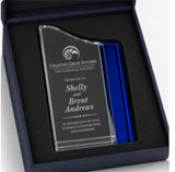 Faceted Wave Crystal Award