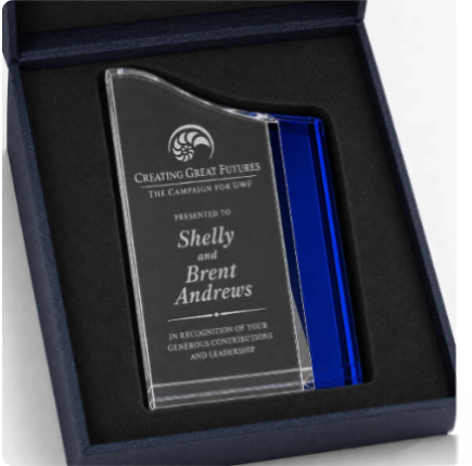 Faceted Wave Crystal Award