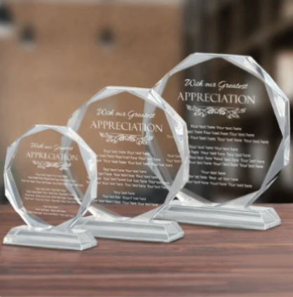 Legacy Octagon Crystal Award - Excellence