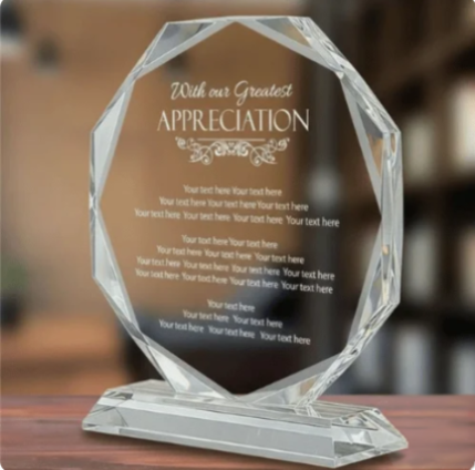 Legacy Octagon Crystal Award - Excellence