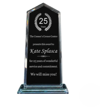 Milestone Crystal Award - Years of Service