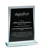 Sullivan Jade Rectangle crystal plaque Award