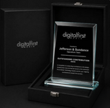 Sullivan Jade Rectangle crystal plaque Award