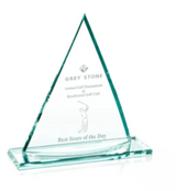 Curved Oxford Jade Pyramid Glass Award