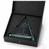 Curved Oxford Jade Pyramid Glass Award