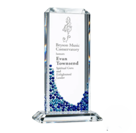 Dionysus Obelisk Sapphire Glass Award