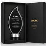 Flame Crystal Award plaque